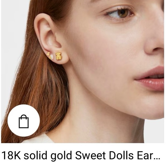 18K Gold Sweet Dolls Earrings - Picture 6 of 13